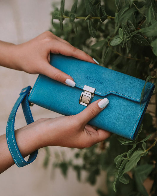 Mavi Askılı El Çantası