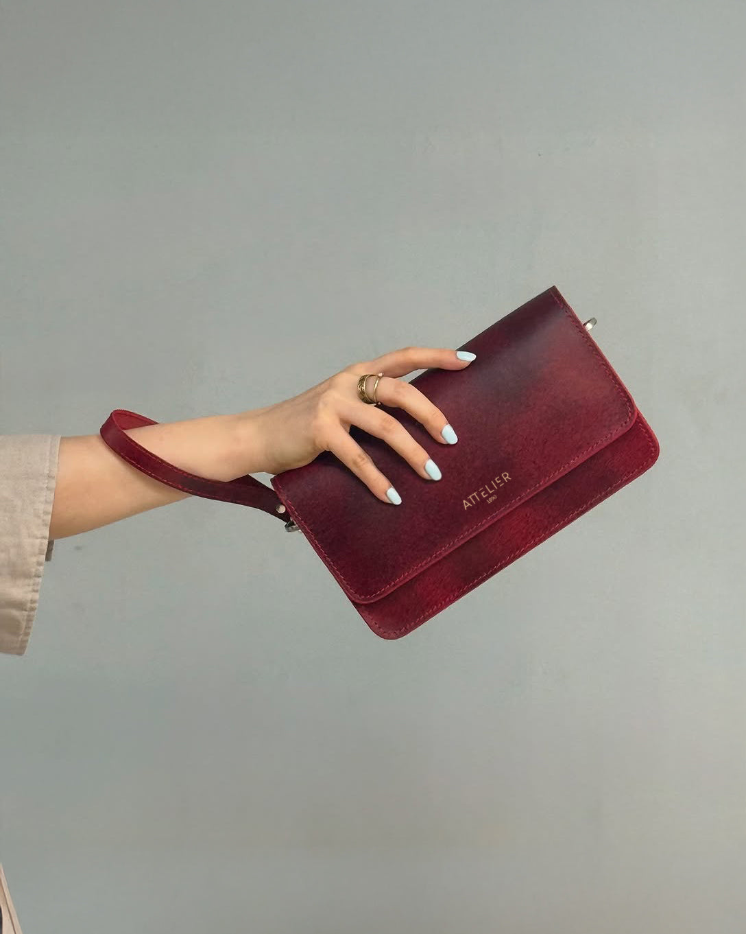 Bordo Askılı El Çantası