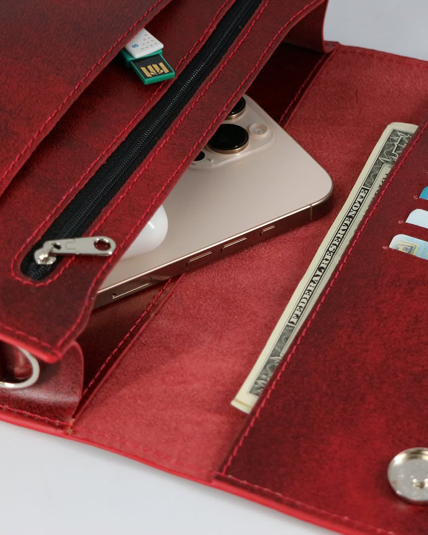 Bordo Askılı El Çantası